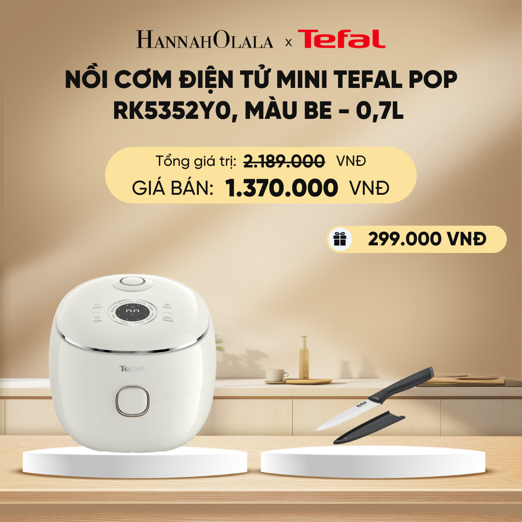  DEAL 19: NỒI CƠM ĐIỆN TỬ MINI TEFAL POP RK5352Y0, 0.7L 