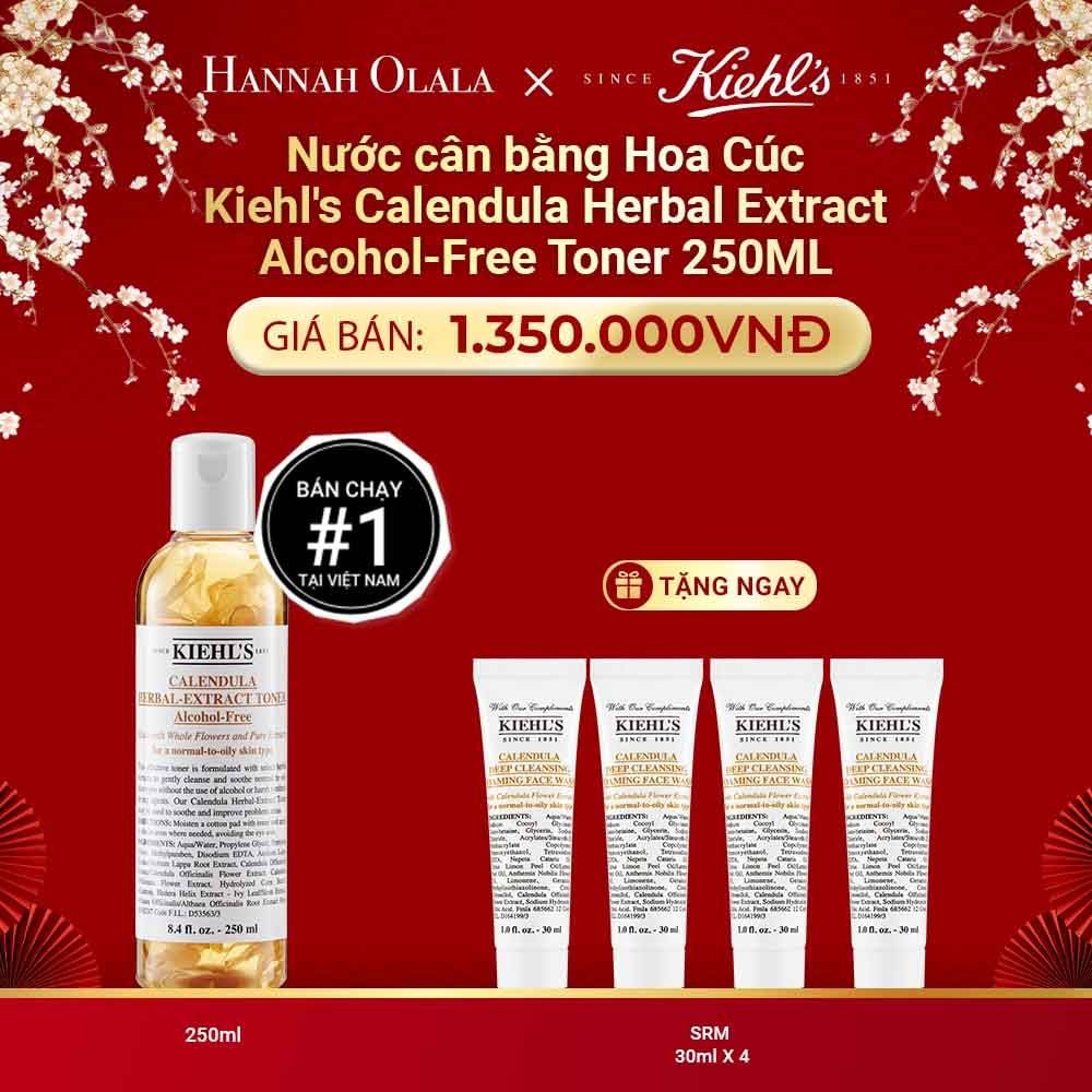  DEAL 9: NƯỚC CÂN BẰNG HOA CÚC KIEHL'S CALENDULA HERBAL EXTRACT ALCOHOL-FREE TONER 250ML 