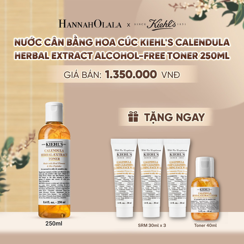  [FLASH DEAL] NƯỚC CÂN BẰNG HOA CÚC KIEHL'S CALENDULA HERBAL EXTRACT ALCOHOL-FREE TONER 250ML 