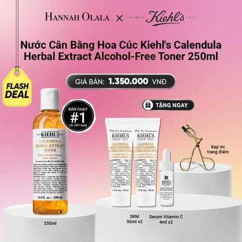  NƯỚC CÂN BẰNG HOA CÚC KIEHL'S CALENDULA HERBAL EXTRACT ALCOHOL-FREE TONER 250ML - FLASH DEAL_A1345 
