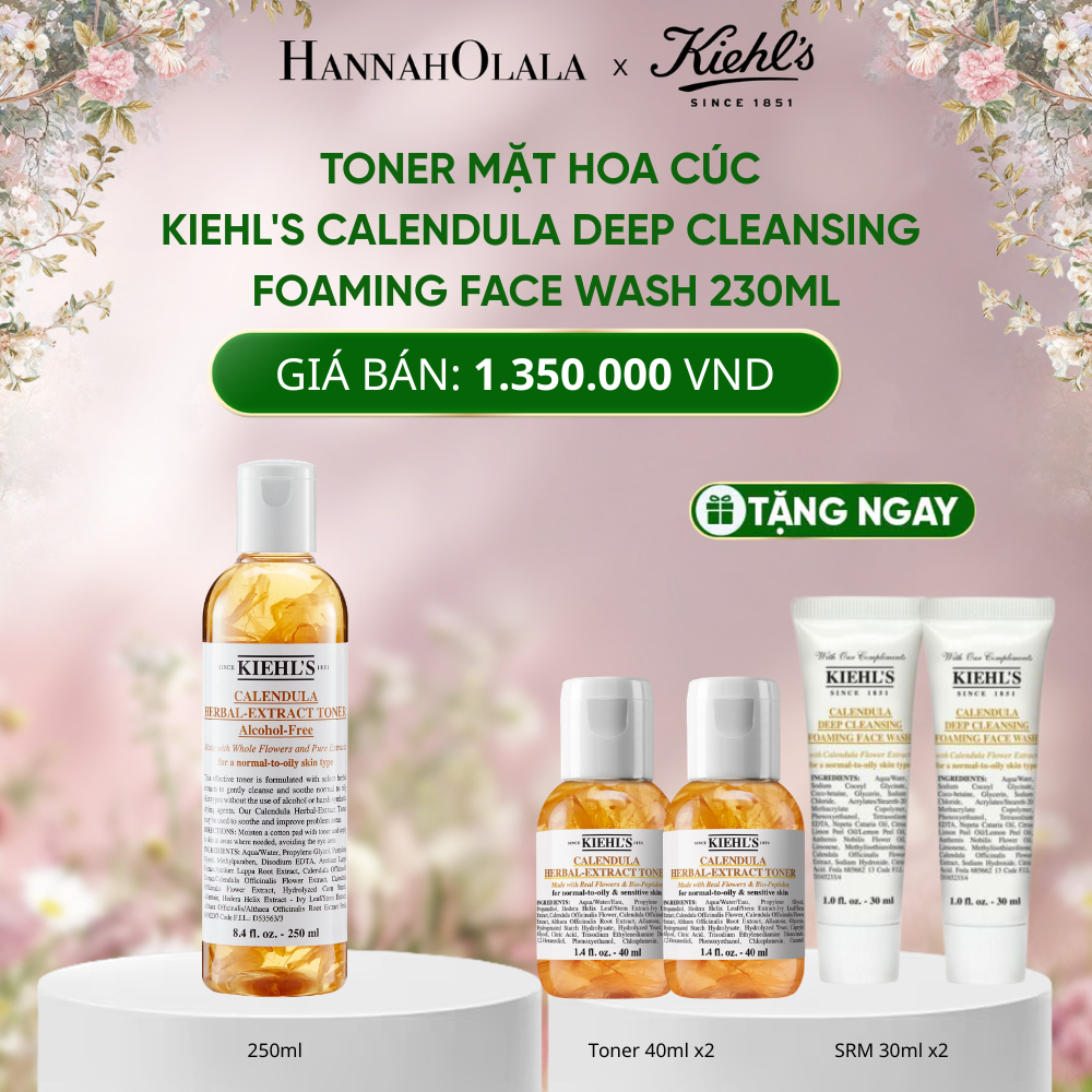  DEAL 7: NƯỚC CÂN BẰNG HOA CÚC KIEHL'S CALENDULA HERBAL EXTRACT ALCOHOL-FREE TONER 250ML 