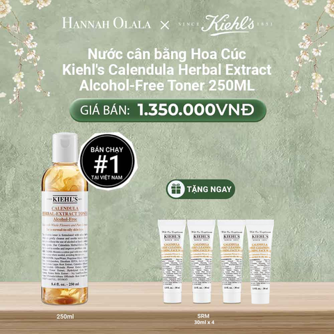  DEAL 3: NƯỚC CÂN BẰNG HOA CÚC KIEHL'S CALENDULA HERBAL EXTRACT ALCOHOL-FREE TONER 250ML 