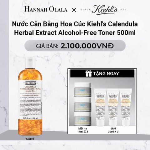  DEAL 3: NƯỚC CÂN BẰNG HOA CÚC KIEHL'S CALENDULA HERBAL EXTRACT ALCOHOL-FREE TONER 500ML 