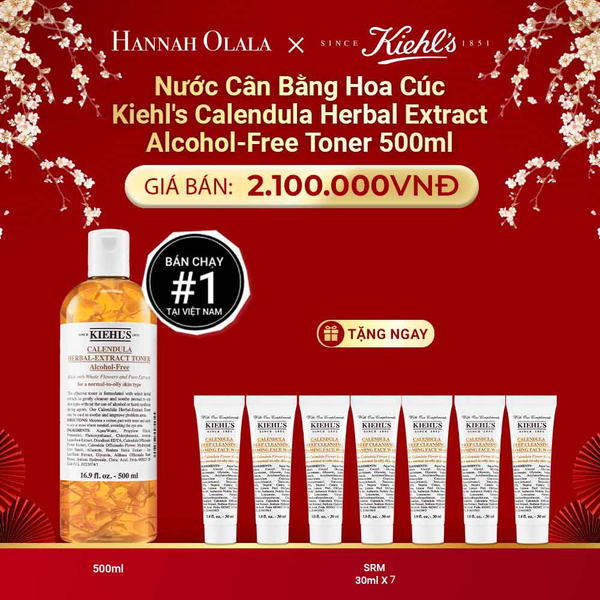  DEAL 3: NƯỚC CÂN BẰNG HOA CÚC KIEHL'S CALENDULA HERBAL EXTRACT ALCOHOL-FREE TONER 500ML 