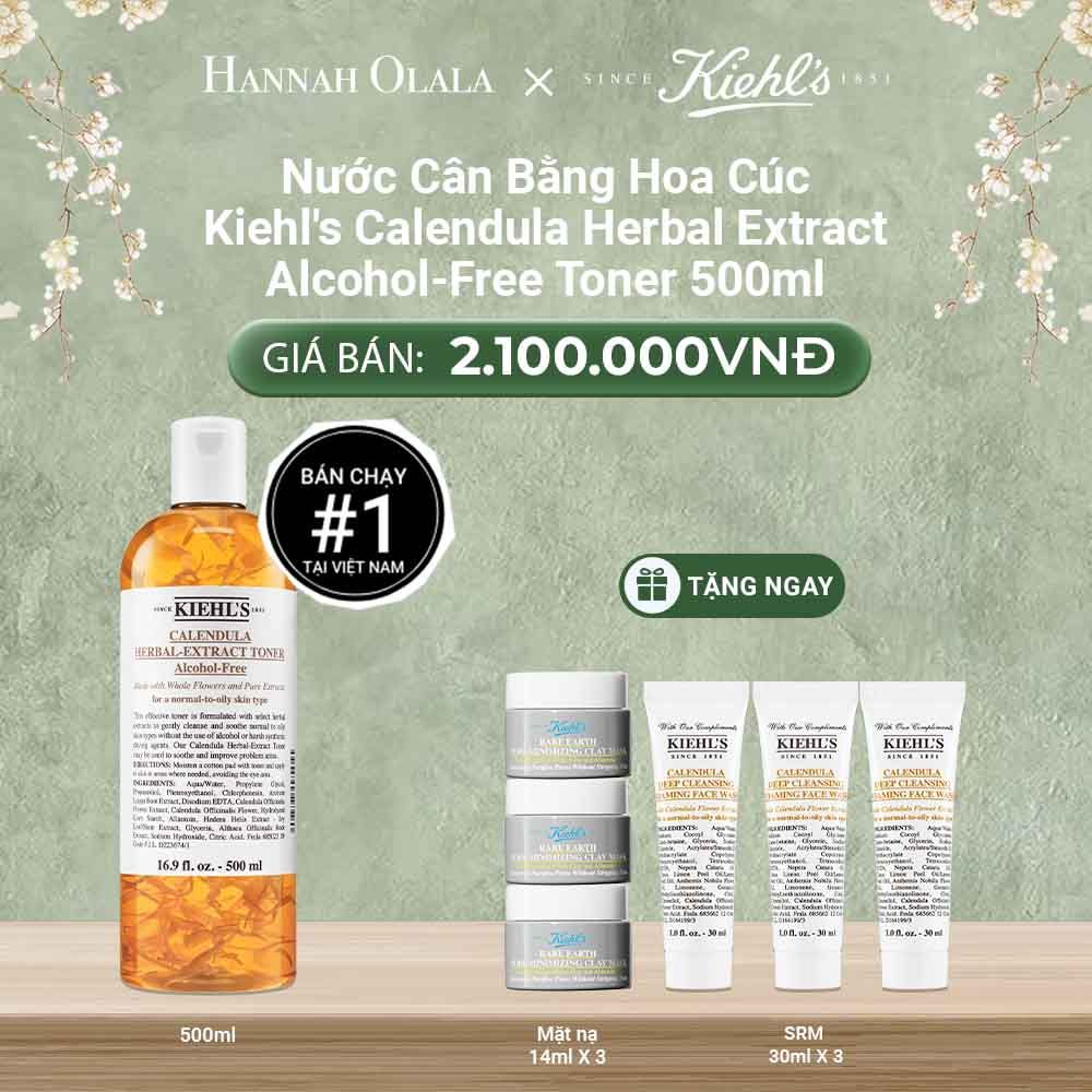  DEAL 4: NƯỚC CÂN BẰNG HOA CÚC KIEHL'S CALENDULA HERBAL EXTRACT ALCOHOL-FREE TONER 500ML 
