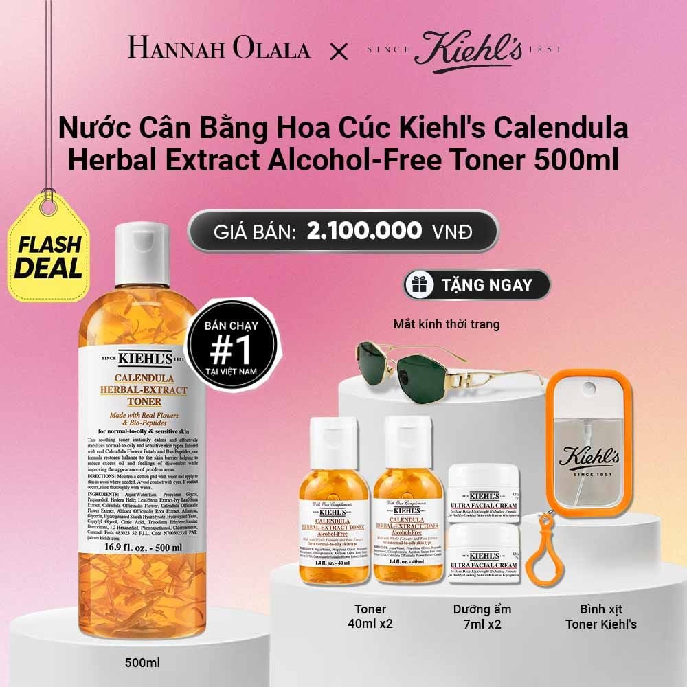  NƯỚC CÂN BẰNG HOA CÚC KIEHL'S CALENDULA HERBAL EXTRACT ALCOHOL-FREE TONER 500ML - FLASH DEAL_A1343 