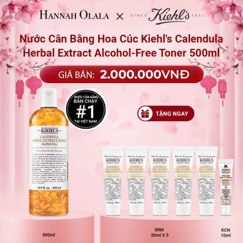  DEAL 4: NƯỚC CÂN BẰNG HOA CÚC KIEHL'S CALENDULA HERBAL EXTRACT ALCOHOL-FREE TONER 500ML 