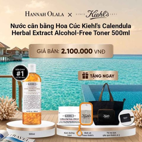  NƯỚC CÂN BẰNG HOA CÚC KIEHL'S CALENDULA HERBAL EXTRACT ALCOHOL-FREE TONER 500ML_ D998 