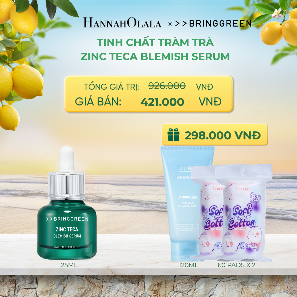  TINH CHẤT TRÀM TRÀ BRING GREEN ZINC TECA BLEMISH SERUM DÀNH CHO DA DẦU MỤN 25ML - A417 