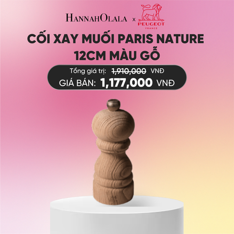  CỐI XAY MUỐI PARIS NATURE 12CM MÀU GỖ 