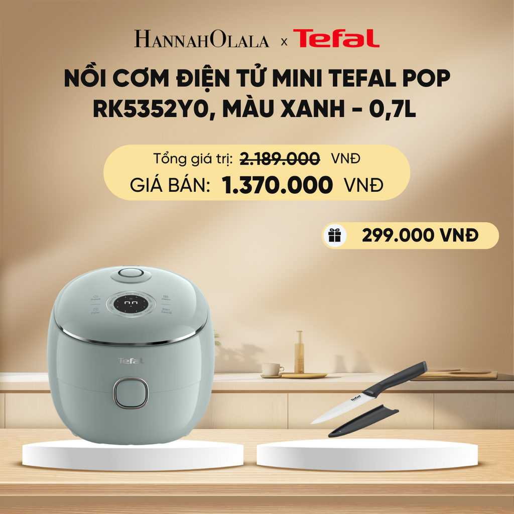  DEAL 19: NỒI CƠM ĐIỆN TỬ MINI TEFAL POP RK5352Y0, 0.7L 