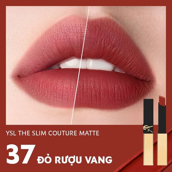  DEAL 3:RE_[PHIÊN BẢN MỚI] SON LÌ CÓ DƯỠNG MỀM MỊN LÂU TRÔI YSL THE SLIM COUTURE MATTE 