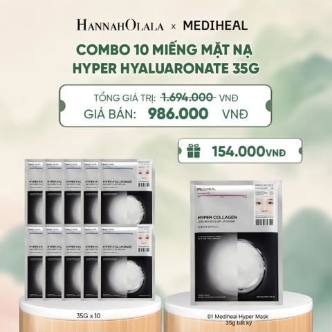  MEDIHEAL MẶT NẠ HYPER MASK 35G (COMBO 10 MIẾNG) BẤT KỲ - A1491 