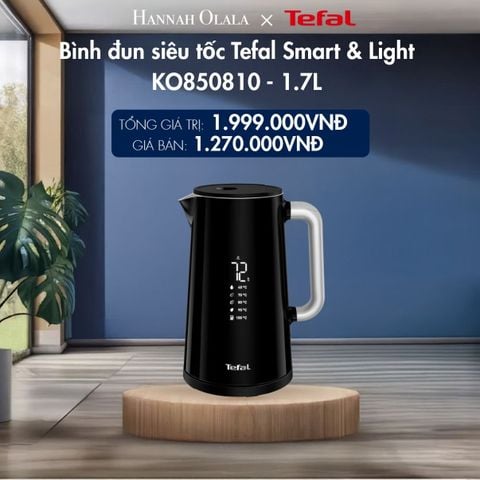  DEAL 19.2: BÌNH ĐUN SIÊU TỐC TEFAL SMART & LIGHT KO850810 - 1.7L 