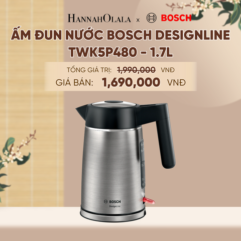  [MỚI] ẤM ĐUN NƯỚC BOSCH DESIGNLINE TWK5P480 - 1.7L - A1313 