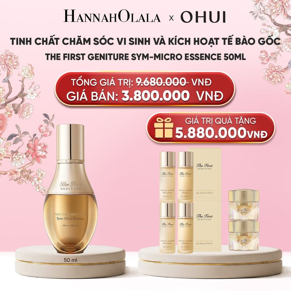  TINH CHẤT CHĂM SÓC VI SINH VÀ KÍCH HOẠT TẾ BÀO GỐC OHUI THE FIRST GENITURE SYM-MICRO ESSENCE 50ML 