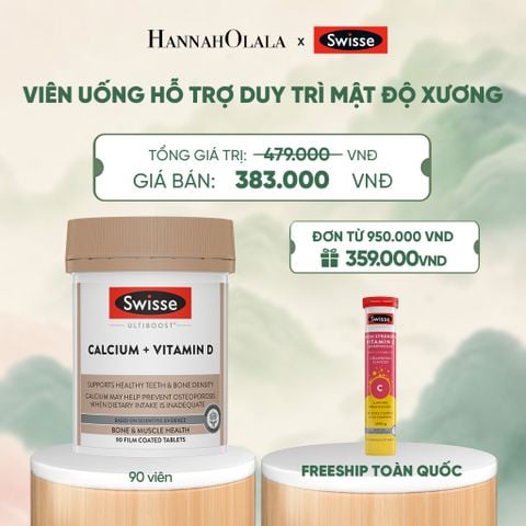  VIÊN UỐNG HỖ TRỢ DUY TRÌ MẬT ĐỘ XƯƠNG SWISSE ULTIBOOST CALCIUM + VITAMIN D (90 VIÊN) - DEAL 5 - A1084 