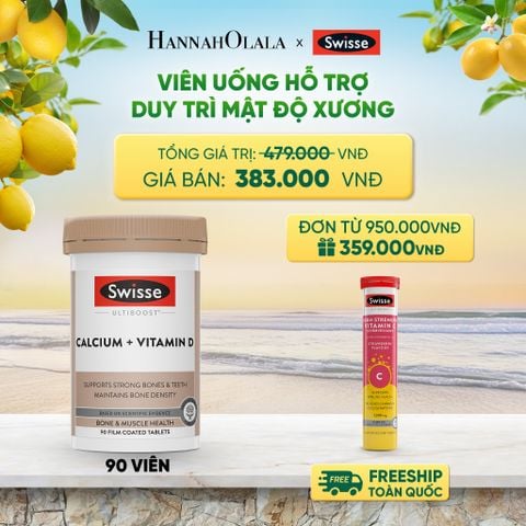 VIÊN UỐNG HỖ TRỢ DUY TRÌ MẬT ĐỘ XƯƠNG SWISSE ULTIBOOST CALCIUM + VITAMIN D (90 VIÊN) _ DEAL 5 - A1521 