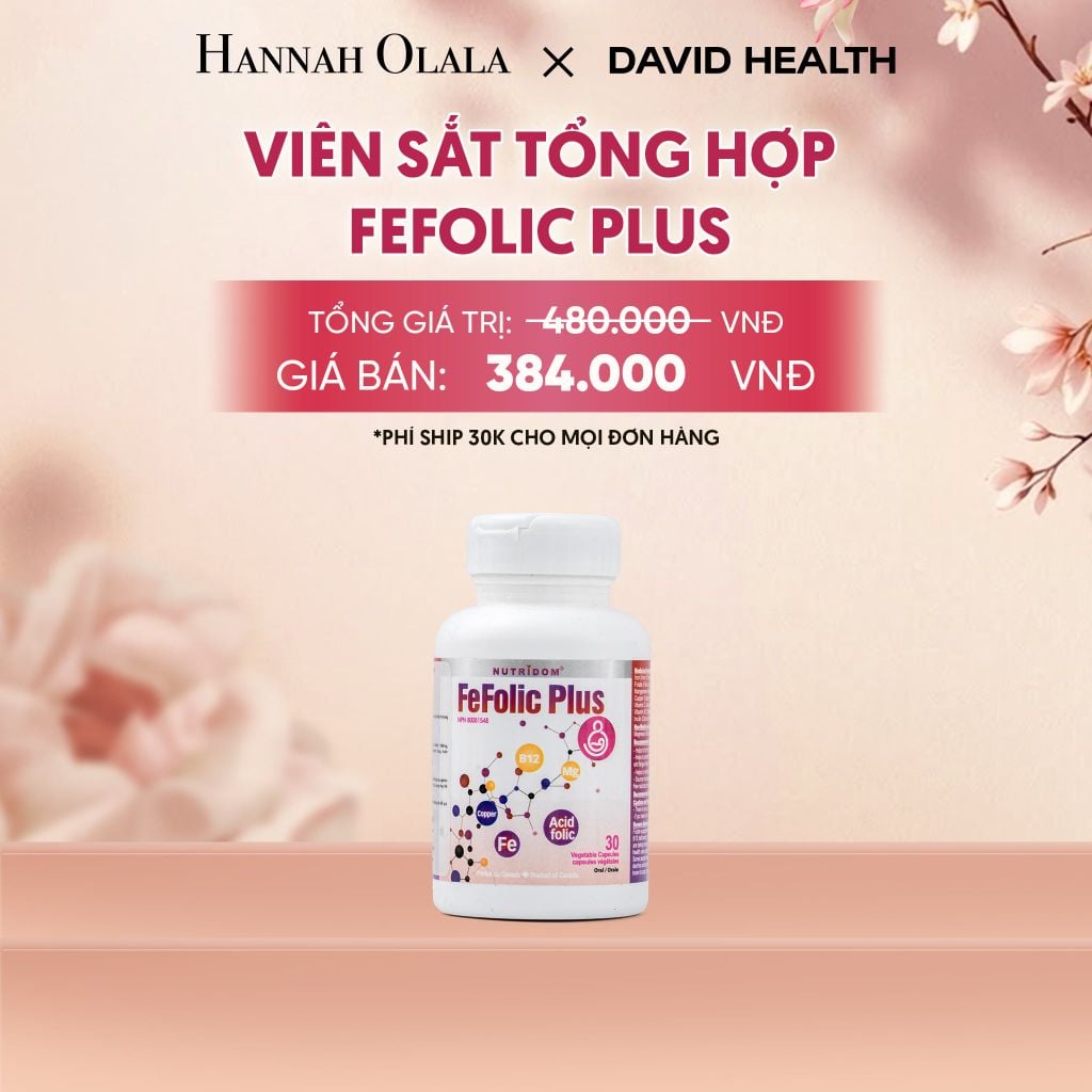  SẮT TỔNG HỢP FEFOLIC PLUS (30 VIÊN) - A8 