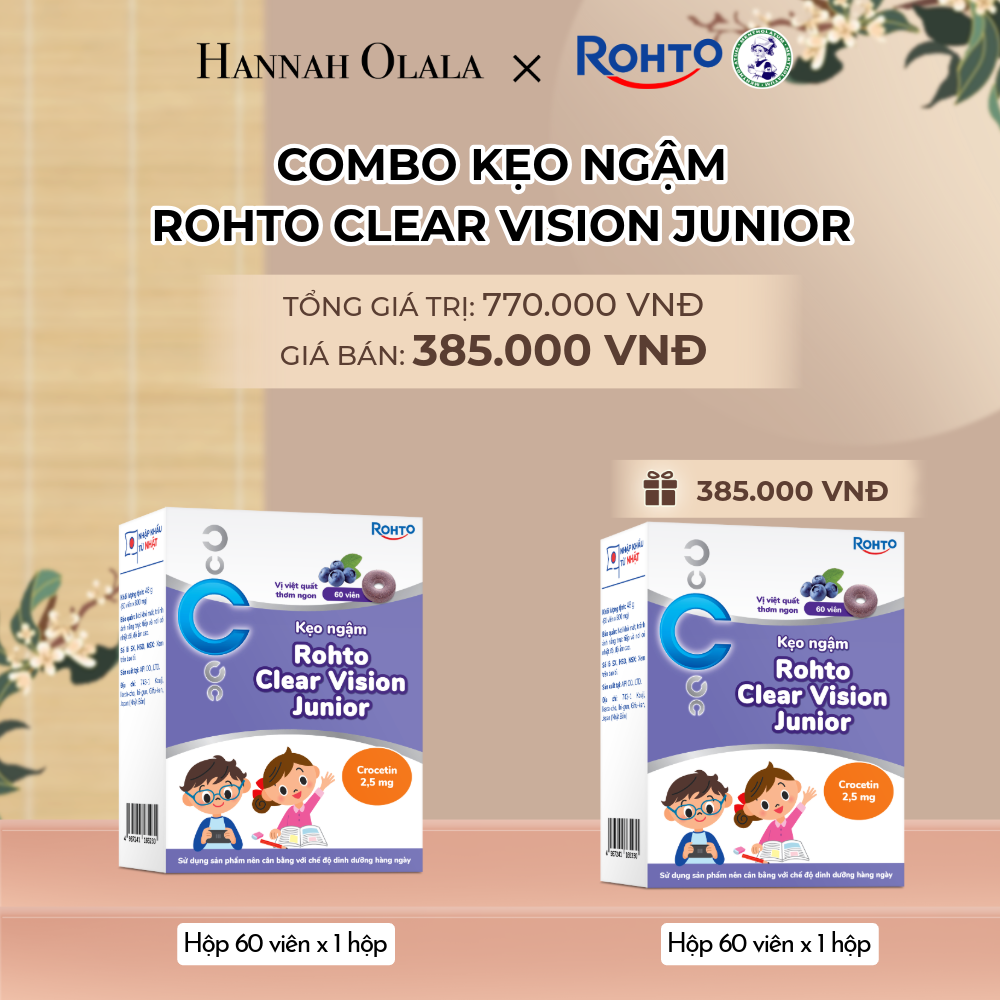  MUA 01 TẶNG 01 HỘP KẸO NGẬM ROHTO CLEAR VISION JUNIOR 