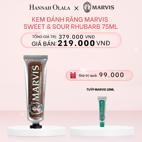  E508_DEAL 3: Kem đánh răng Marvis tuýp Fullsize 75/85ml Trắng răng thơm miệng 