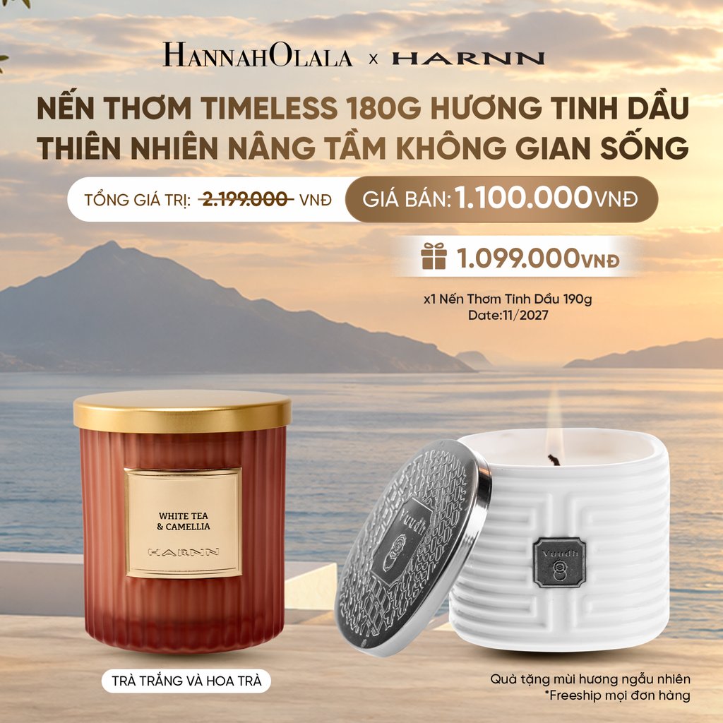  [HARNN NEW COLLECTION] NẾN THƠM TIMELESS 180G HƯƠNG TINH DẦU THIÊN NHIÊN NÂNG TẦM KHÔNG GIAN SỐNG 