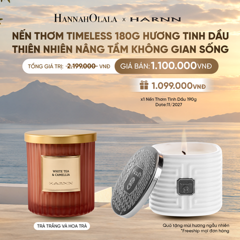  [HARNN NEW COLLECTION] NẾN THƠM TIMELESS 180G HƯƠNG TINH DẦU THIÊN NHIÊN NÂNG TẦM KHÔNG GIAN SỐNG 