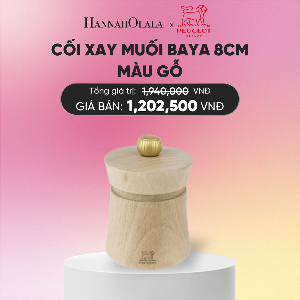  CỐI XAY MUỐI BAYA 8CM
MÀU GỖ 