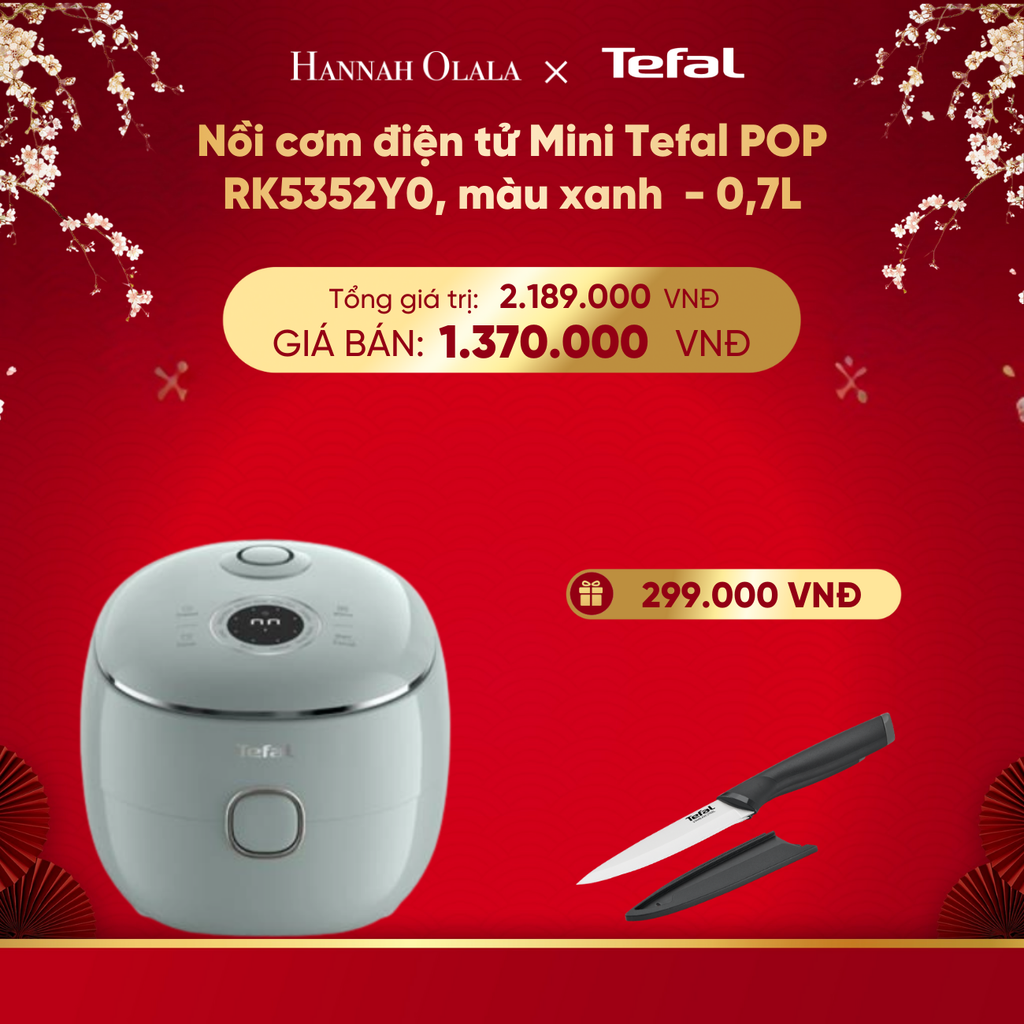  DEAL 19: NỒI CƠM ĐIỆN TỬ MINI TEFAL POP RK5352Y0, 0.7L 