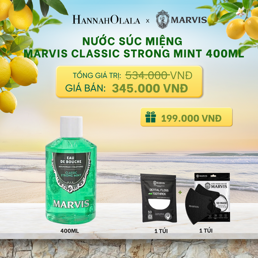  NƯỚC SÚC MIỆNG MARVIS MOUTHWASH 400ML _ DEAL 1 - A2026 