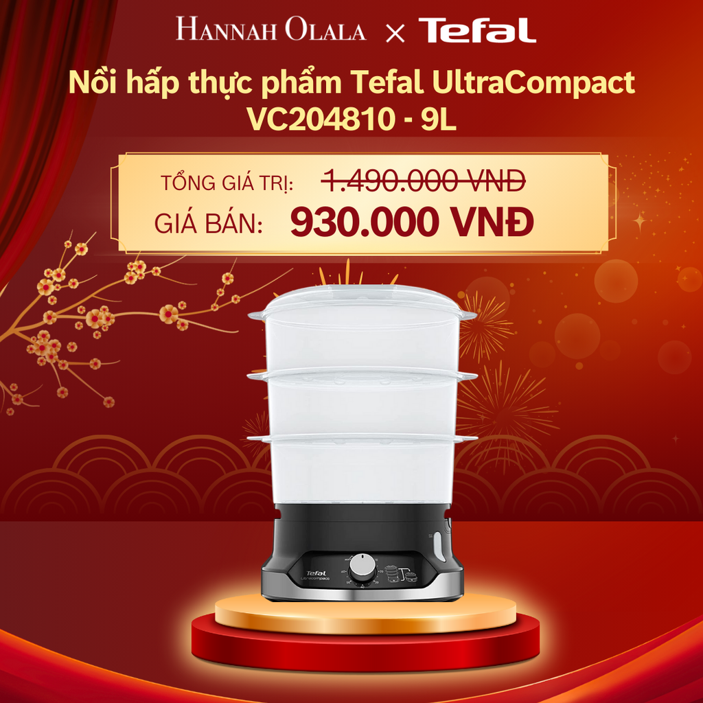  DEAL 18: NỒI HẤP THỰC PHẨM TEFAL ULTRACOMPACT VC204810 - 9L 