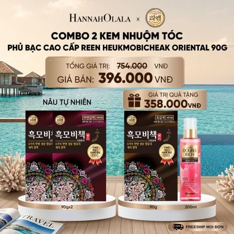  COMBO 2 KEM NHUỘM TÓC PHỦ BẠC CAO CẤP REEN HEUKMOBICHEAK ORIENTAL 90GR _ DEAL 39_ D2072 