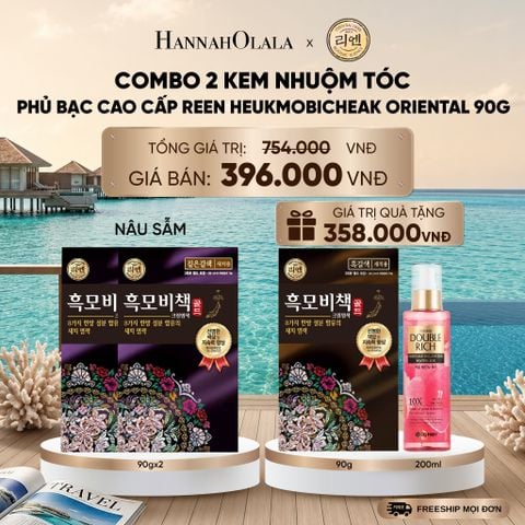  COMBO 2 KEM NHUỘM TÓC PHỦ BẠC CAO CẤP REEN HEUKMOBICHEAK ORIENTAL 90GR _ DEAL 39_ D2072 