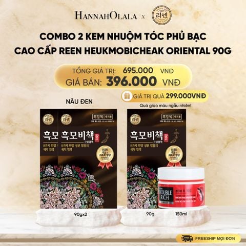  COMBO 2 KEM NHUỘM TÓC PHỦ BẠC CAO CẤP REEN HEUKMOBICHEAK ORIENTAL 90GR - DEAL 12 