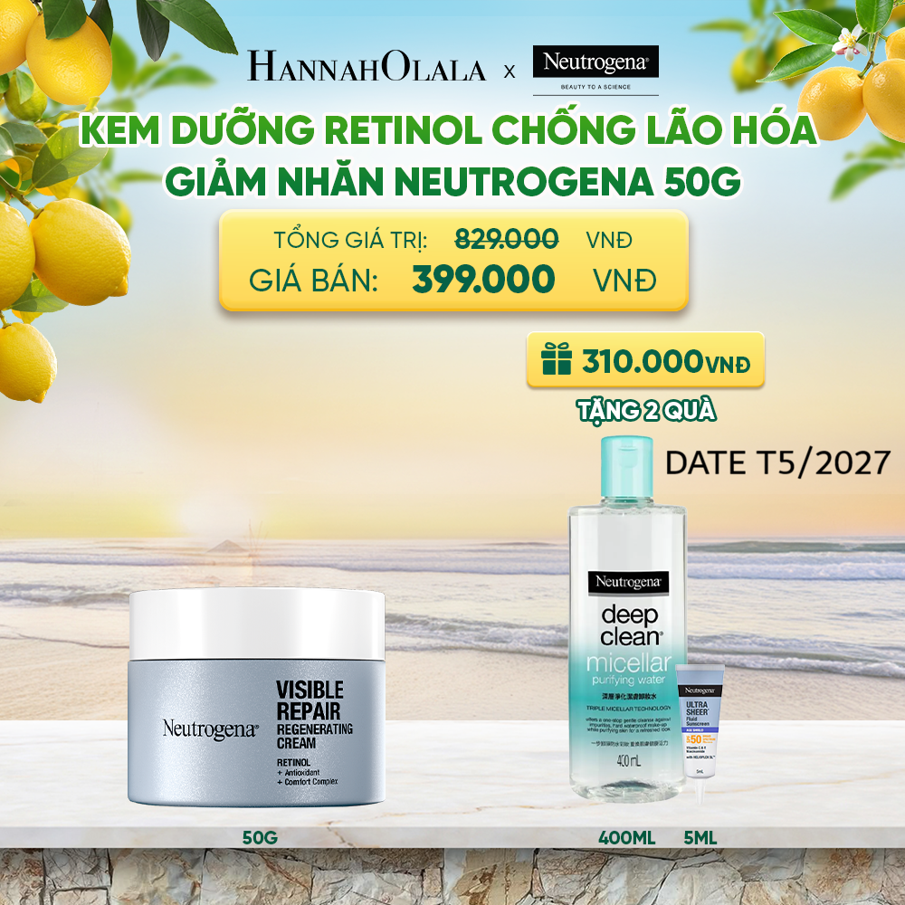  KEM DƯỠNG RETINOL CHỐNG LÃO HÓA GIẢM NHĂN NEUTROGENA VISIBLE REPAIR REGENERATING 50G - A2059 
