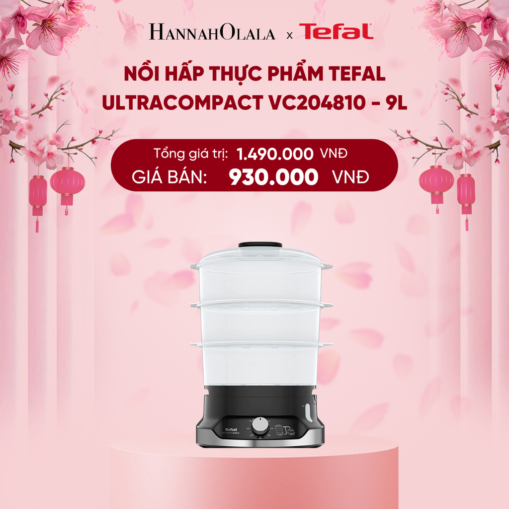  DEAL 17: NỒI HẤP THỰC PHẨM TEFAL ULTRACOMPACT VC204810 - 9L 