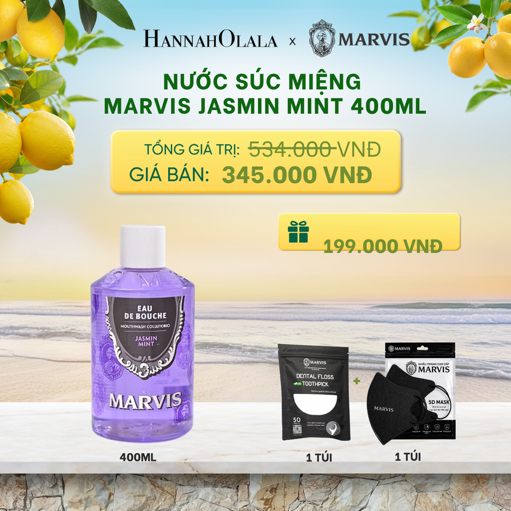  NƯỚC SÚC MIỆNG MARVIS MOUTHWASH 400ML _ DEAL 1 - A2026 