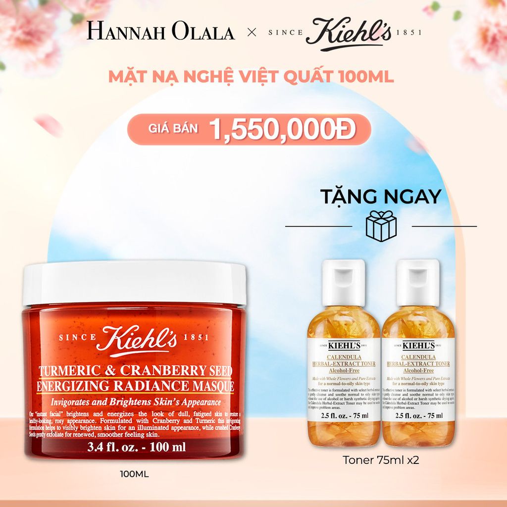 A393_DEAL 39: MẶT NẠ NGHỆ VIỆT QUẤT KIEHL'S TURMERIC & CRANBERRY SEED ENERGIZING RADIANCE MASQUE 100ML 