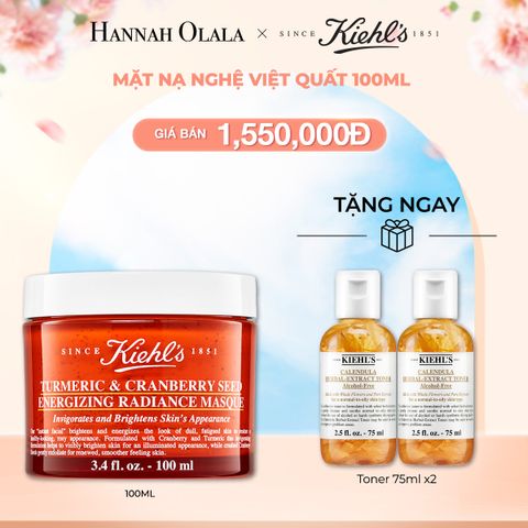  A393_DEAL 39: MẶT NẠ NGHỆ VIỆT QUẤT KIEHL'S TURMERIC & CRANBERRY SEED ENERGIZING RADIANCE MASQUE 100ML 