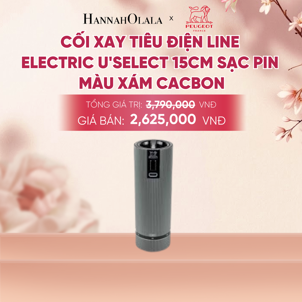  CỐI XAY TIÊU ĐIỆN LINE ELECTRIC U'SELECT 15CM SẠC PIN - A1089 