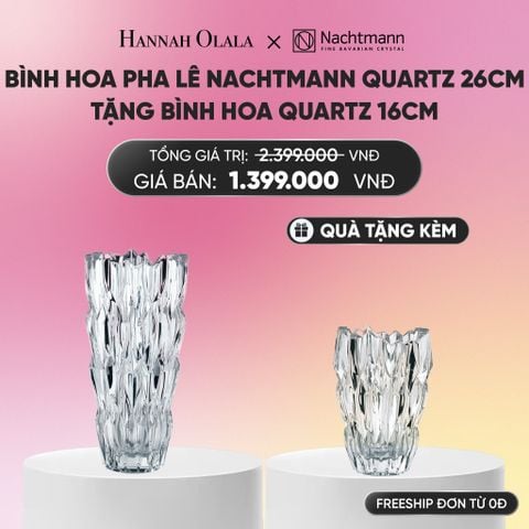  BÌNH HOA PHA LÊ NACHTMANN QUARTZ 26CM TẶNG BÌNH HOA QUARTZ 16CM_A952 