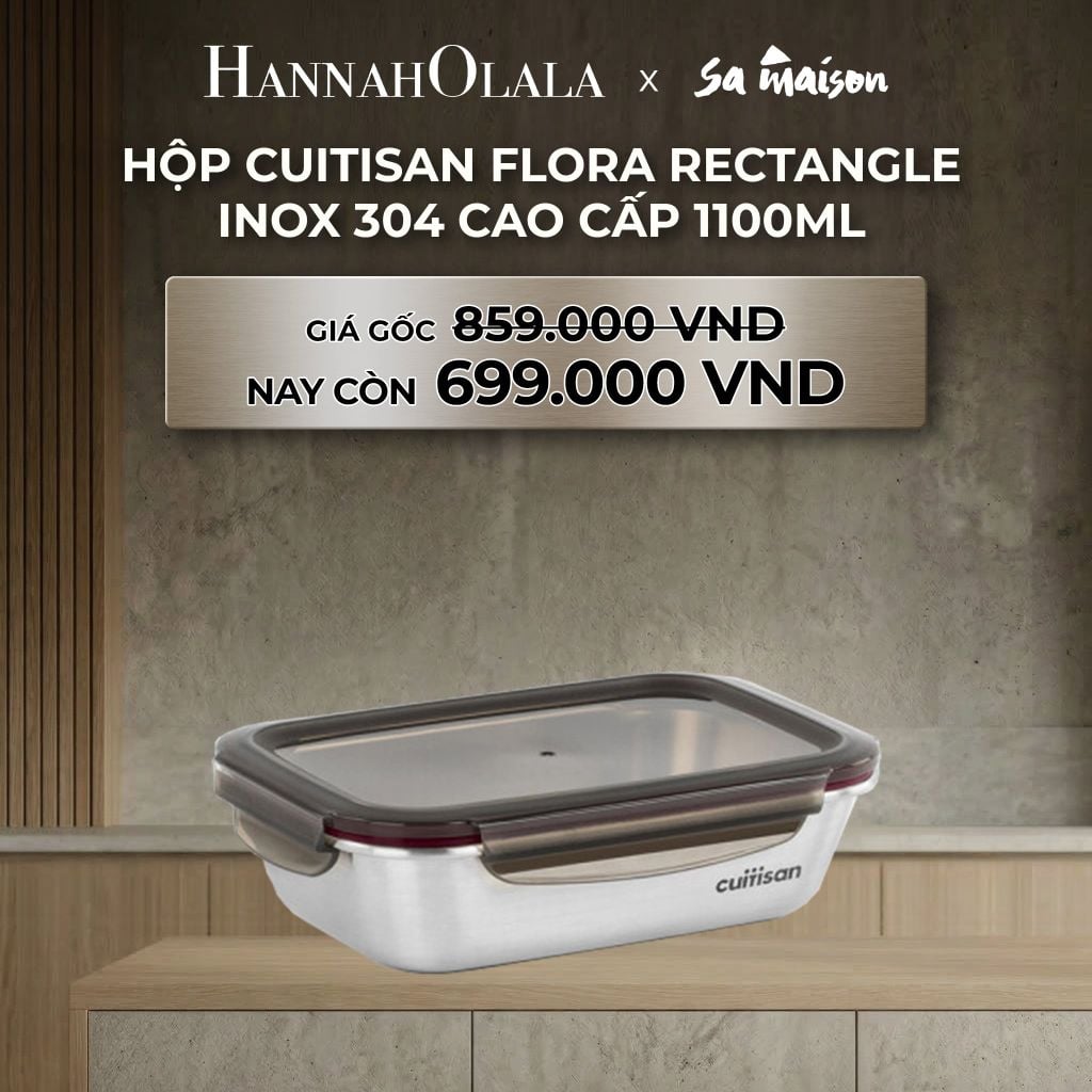  DEAL 2: HỘP INOX CAO CẤP CUITISAN FLORA RECTANGLE 