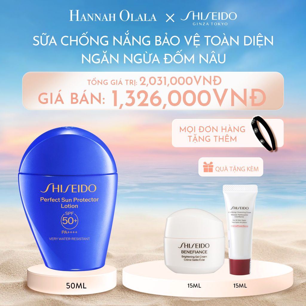  C885_DEAL 3: SỮA CHỐNG NẮNG DƯỠNG DA SHISEIDO GSC PERFECT SUN PROTECTOR LOTION SPF50+ 50ML 