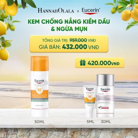  KEM CHỐNG NẮNG GIÚP HỖ TRỢ GIẢM BÓNG NHỜN EUCERIN SUN DRY TOUCH OIL CONTROL FACE SPF50+ 50ML DEAL 3: - A1304 