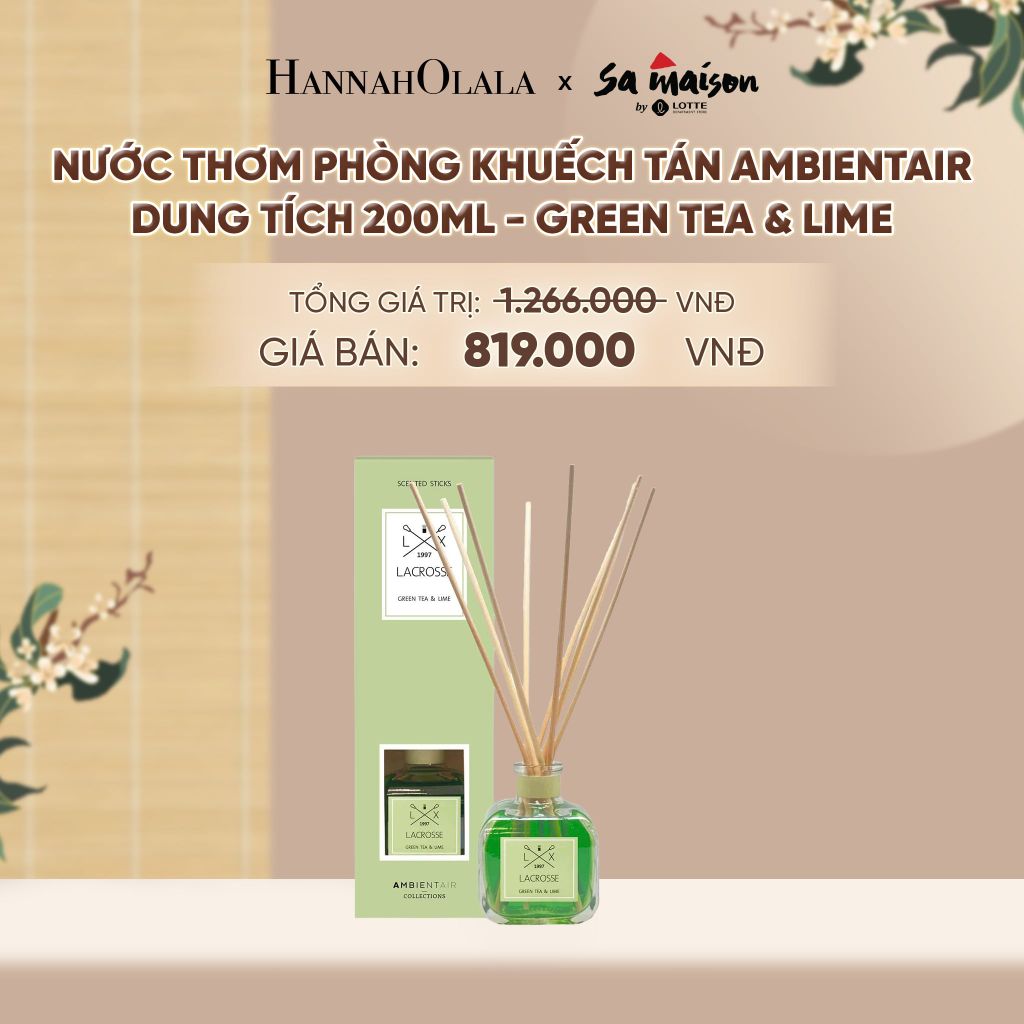  NƯỚC THƠM PHÒNG KHUẾCH TÁN AMBIENTAIR, DUNG TÍCH 200ML - DEAL 2 - A1805 