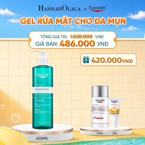  GEL RỬA MẶT EUCERIN DERMOPURE CLINICAL PURIFYING CLEANSER 400ML 
