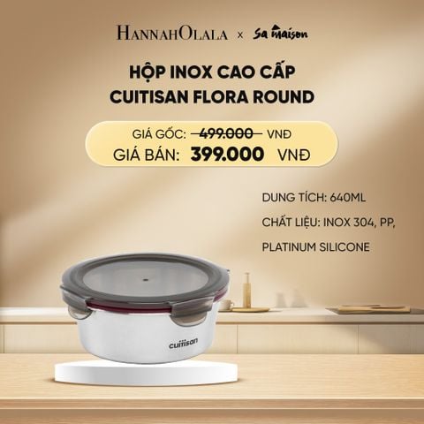 DEAL 15: HỘP INOX CAO CẤP CUITISAN FLORA ROUND 