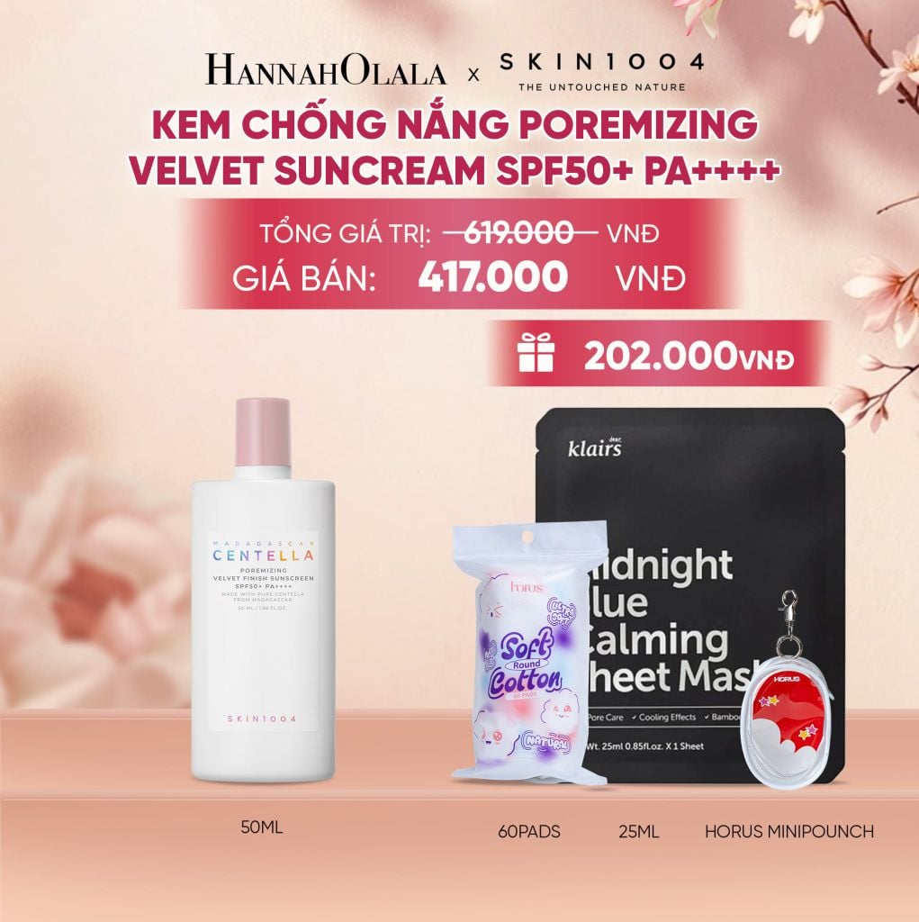  NEW SKU SKIN1004 KEM CHỐNG NẮNG MADAGASCAR CENTELLA POREMIZING VELVET SUNCREAM SPF50+ PA++++ 50ML (IP04) - A507 