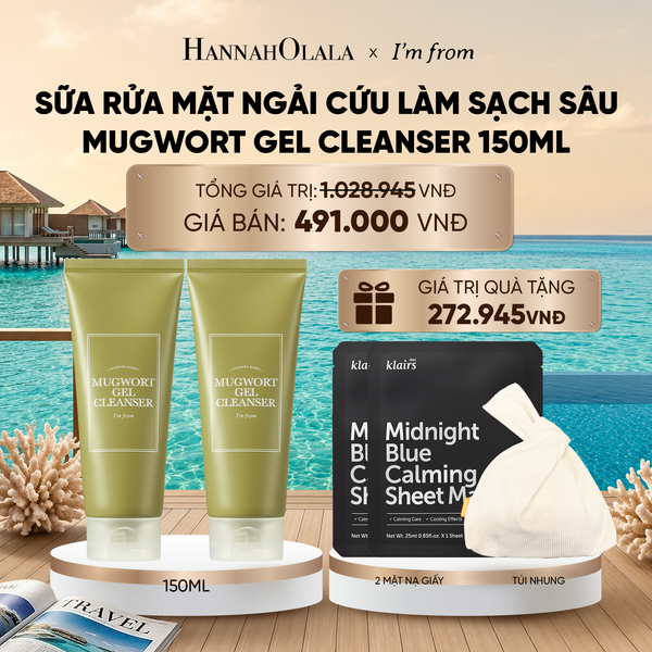  COMBO 02 I'M FROM SỮA RỬA MẶT MUGWORT GEL CLEANSER 150ML_ D101 