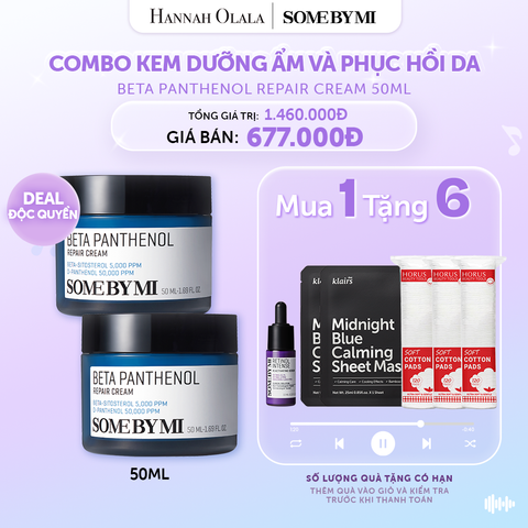  DEAL 3: COMBO 02 PCS KEM DƯỠNG ẨM VÀ PHỤC HỒI DA SOME BY MI BETA PANTHENOL 50ML 